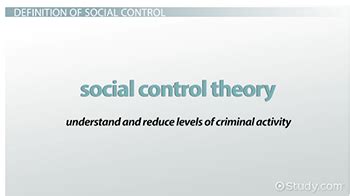 Social Control Theory | Definition & Examples - Lesson | Study.com