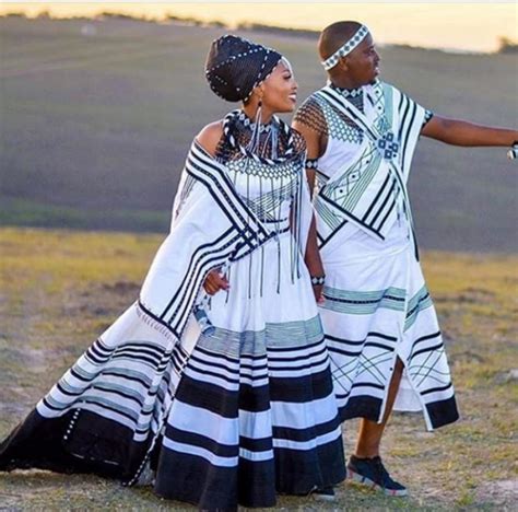 Clipkulture | Couple In Xhosa Umbhaco Traditional Attire and Beaded ...