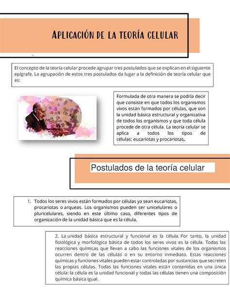 Aplicaciones de la teoría celular - Biología II - StuDocu