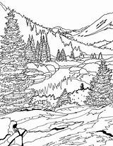 Mountain Range Coloring Page Hicoloringpages Sketch sketch template