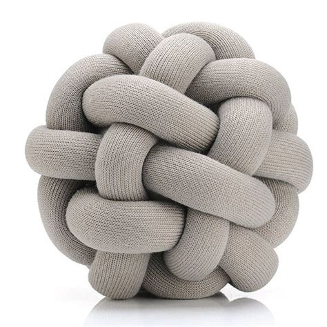 Decorative Knot Pillow - Grey Couch Throw Pillow