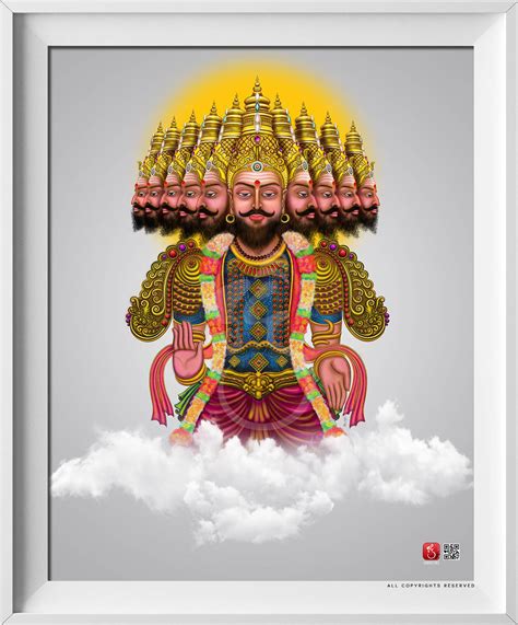 Gabiarts Art Gallery - Ten Headed Ravanan - Digital Painting