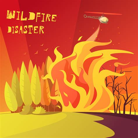 Wildfire Disaster Illustration 477970 Vector Art at Vecteezy