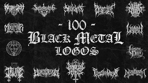 100 BLACK METAL LOGOS BY CHRIS HORST 2008-2018 - YouTube