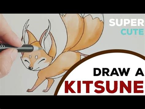 Draw a Kitsune: How to draw a Kitsune Fox Tutorial - YouTube