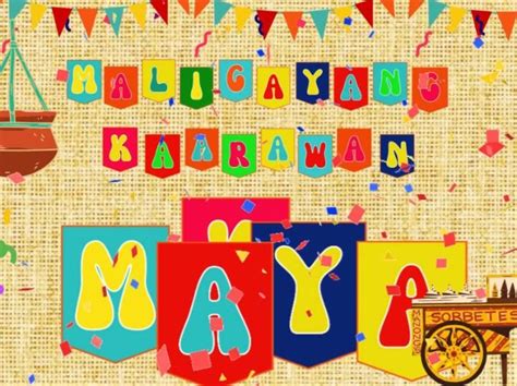 Filipino Birthday Banner Filipino Party Decoration Maligayang Kaarawan ...