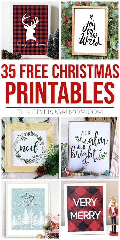 35 Free Christmas Printables to Decorate Your Home - Thrifty Frugal Mom