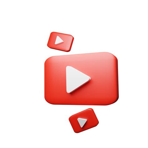 3D youtube logo icon isolated on transparent background 37796034 PNG