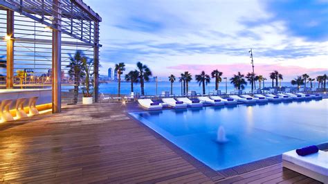 Outdoor Pool, Wood Terrace, W Hotel, Barcelona by Ricardo Bofill