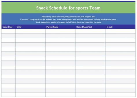 9 Free Sports Schedule Templates in MS Word and MS Excel