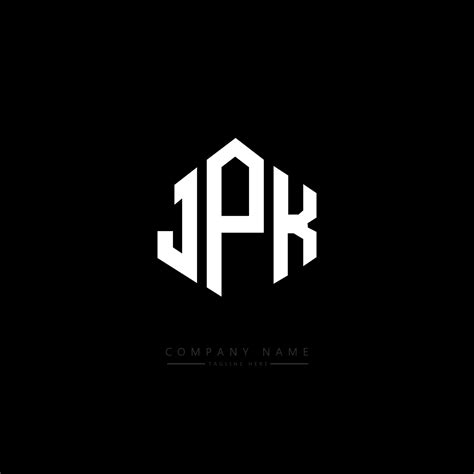 JPK letter logo design with polygon shape. JPK polygon and cube shape ...