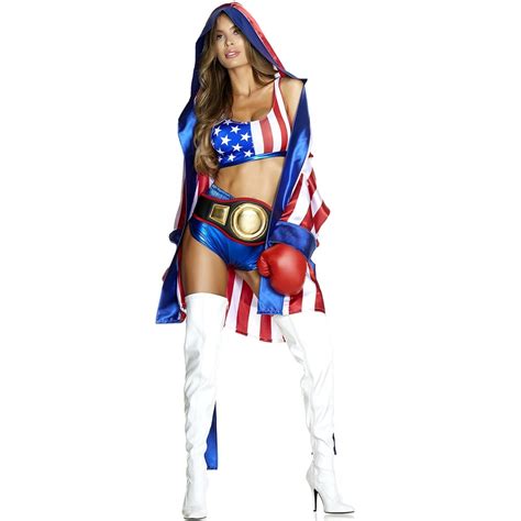 Halloweeen Club Costume Superstore. Get 'Em Boxing Champ Adult Womens ...