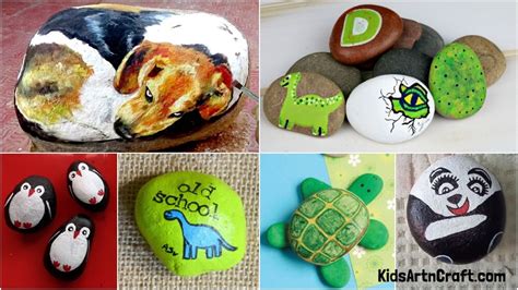 Animal Rock Painting Ideas - Kids Art & Craft