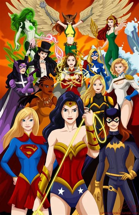 All Female Justice League | Comics girls, Girl superhero, Dc super hero ...