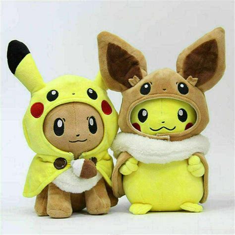 12 Pikachu Eevee Cosplay Plush Doll Teddy Stuffed Soft | Etsy