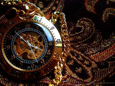 Round gold-colored skeleton pocket watch, steampunk, watch HD wallpaper | Wallpaper Flare