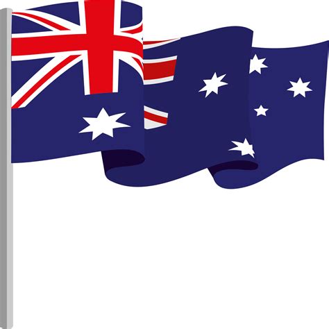 australian flag in pole 24096923 PNG