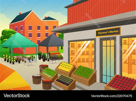 Farmers market background Royalty Free Vector Image