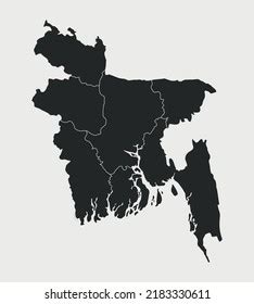Bangladesh Map Regions Isolated On White Stock Vector (Royalty Free) 2183330611 | Shutterstock