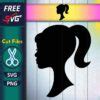 Barbie SVG free, barbie silhouette SVG, Barbie head SVG free for Cricut