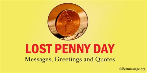 Lost Penny Day Messages, Greetings and Quotes (12th February)
