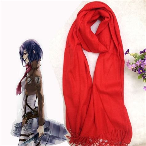 Attack On Titan Mikasa Ackerman Cosplay Red Scarf Shingeki No Kyojin Costume | Kyojin