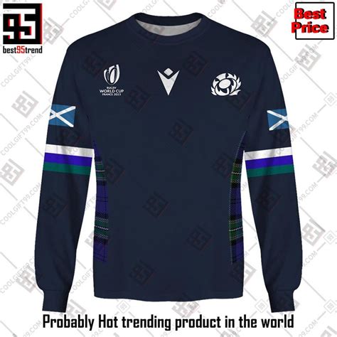 Rugby World Cup 2023 Scotland Rugby Home Jersey Custom Hoodie ...