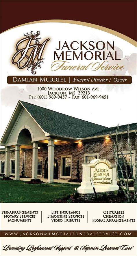 Christians In Business - Jackson Memorial Funeral Service - Details