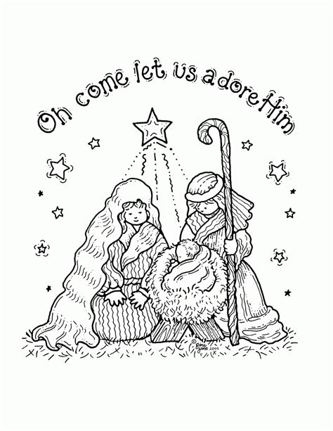 Free Free Nativity Coloring Pages Printable, Download Free Free ...