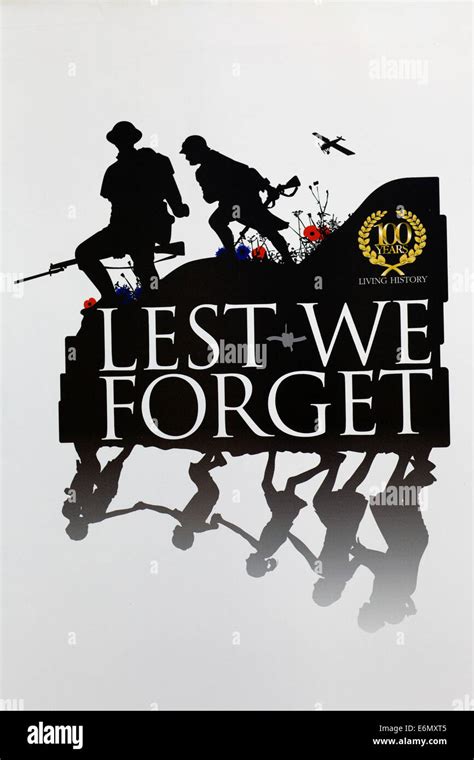 "Lest We Forget" poster Stock Photo: 72989509 - Alamy