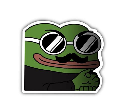 Pepe Sticker, Pepe Frog, Twitch Emote, Meme Stickers, Pepe the Frog ...