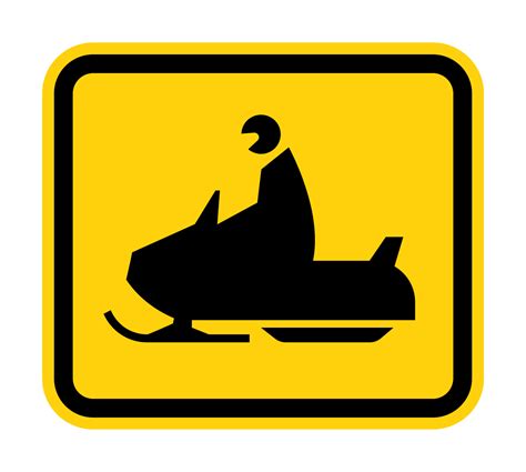 Snowmobile Crossing Sign On White Background 13832912 Vector Art at Vecteezy