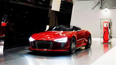 Red Audi e-tron convertible wallpaper - Car wallpapers - #54166