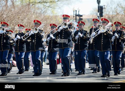 The US Army Band participating in a street parade - Washington, DC USA ...