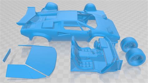 Lamborghini Countach 5000 QV 1985 - 3D Model - STL - 3D Printable Shop