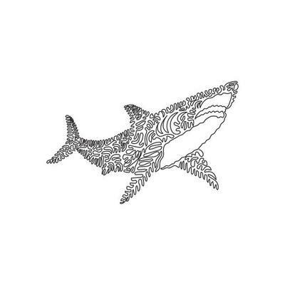 Shark Line Drawing Vector Art, Icons, and Graphics for Free Download