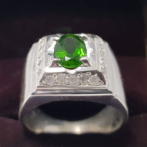 Unheated Green Garnet Ring Tsavorite Garnet Ring Tamra Yaqoot | Etsy