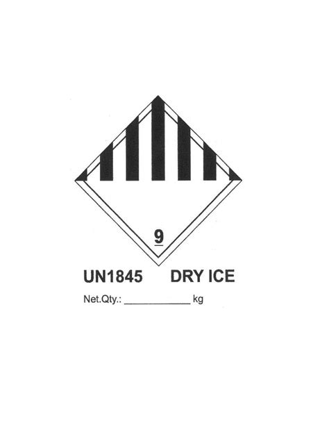 Droogijs Amsterdam - UN 1845 sticker - Dry-Ice Amsterdam