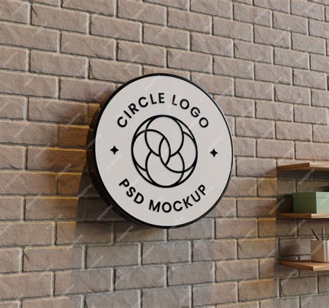 Premium PSD | Circle logo mockup design