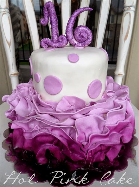 Hot Pink! Cakes: Sweet 16 purple ombre cake