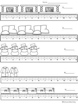 Bundle: Measurement Inches Ruler with Fractions by Detoured Learning