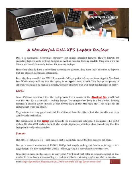 A wonderful dell xps laptop review