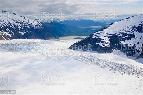 Aerial View Of Mendenhall Glacier Stock Photo - Download Image Now - Aerial View, Alaska - US ...