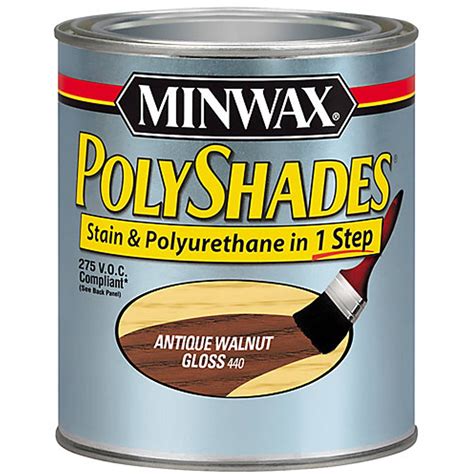 Minwax 275 Voc Polyshades Gloss Stain, 1 Qt, Antique Walnut - Walmart.com - Walmart.com