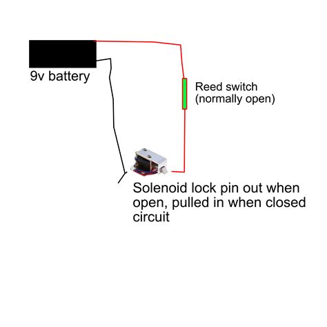 power supply - Why is this reed switch / solenoid circuit not working ...