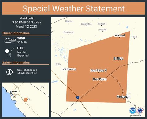 NWS Hanford on Twitter: "A special weather statement has been issued for Merced CA, Los Banos CA ...