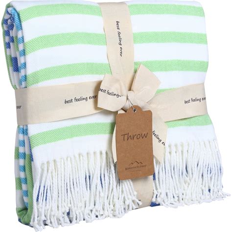 Berkshire Blanket Woven Luxe Striped Throw | Wayfair