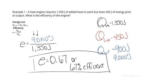 How to Calculate the Efficiency of a Heat Engine | Physics | Study.com