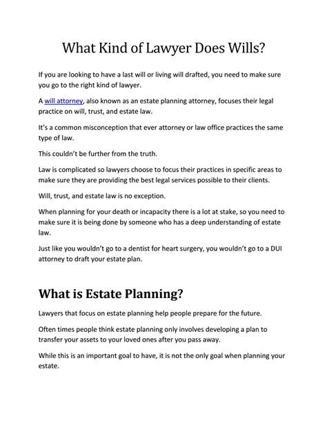 What Kind of Lawyer Does Will by Rochester Law Center - Issuu