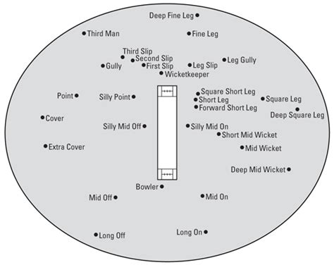 Fielding Positions in the Game of Cricket - dummies